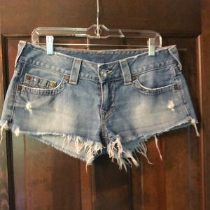 True Religion Bobby Cut-Off Shorts Low Rise